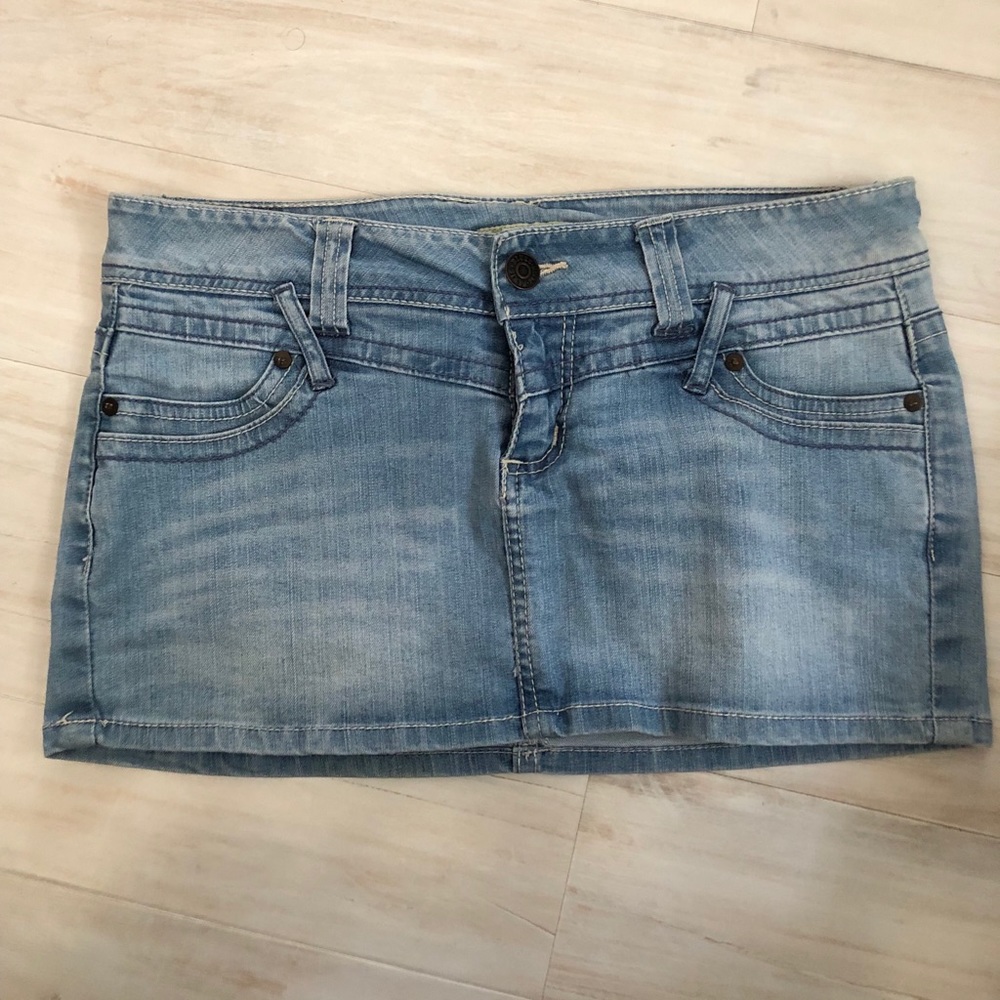 Denim mini skirt